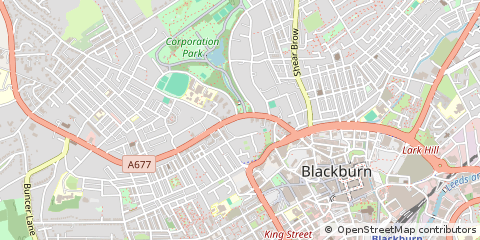 Map of Blackburn, Lancashire