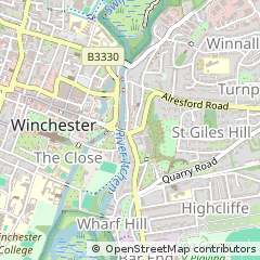 Map of Winchester, Hampshire