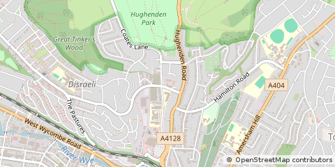 Map of High Wycombe, Buckinghamshire
