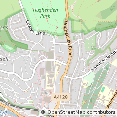 Map of High Wycombe, Buckinghamshire