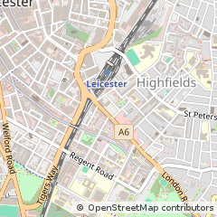 Map of Leicester, Leicestershire
