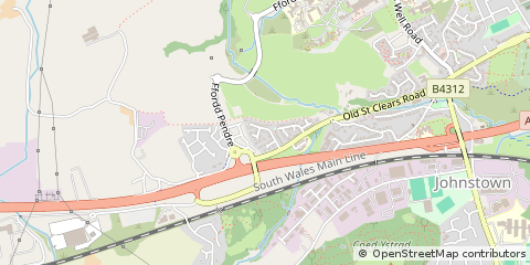 Map of Carmarthen