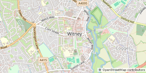 Map of Witney, Oxfordshire