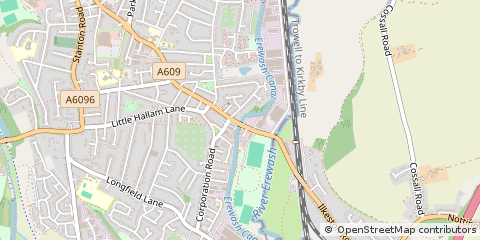 Map of Derbyshire