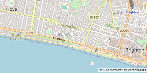 Map of Hove, East Sussex