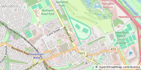 Map of Hamilton, Lanarkshire