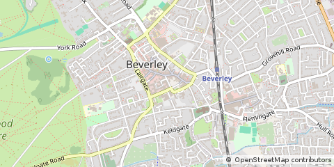 Map of Beverley, East Yorkshire