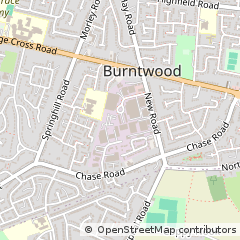 Map of Burntwood, Staffordshire