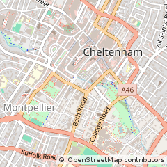 Map of Cheltenham, Gloucestershire