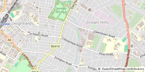 Map of Leicester