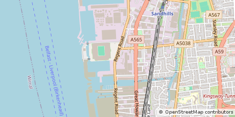 Map of Liverpool, Merseyside