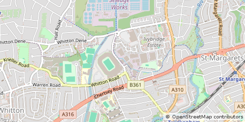 Map of Twickenham, Middlesex