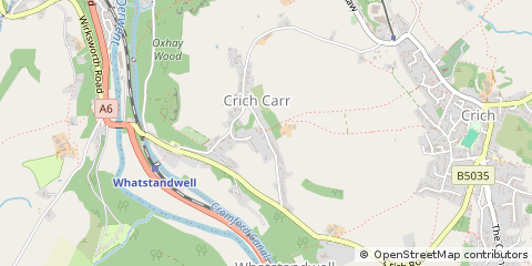 Map of Whatstandwell, Derbyshire