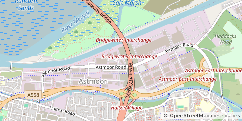 Map of Runcorn, Cheshire
