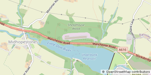 Map of Sheffield, South Yorkshire