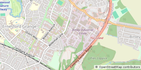Map of Binley, Coventry