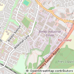 Map of Binley, Coventry