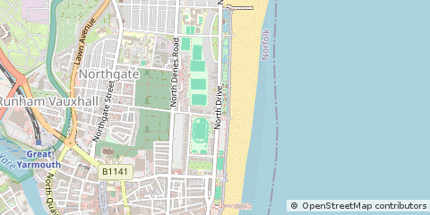 Map of Great Yarmouth, Norfolk