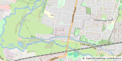 Map of Leicester, Leicestershire