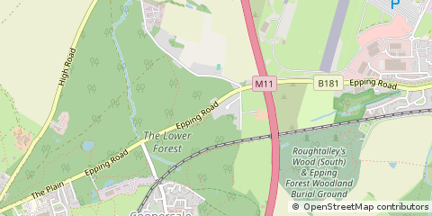 Map of North Weald, Epping