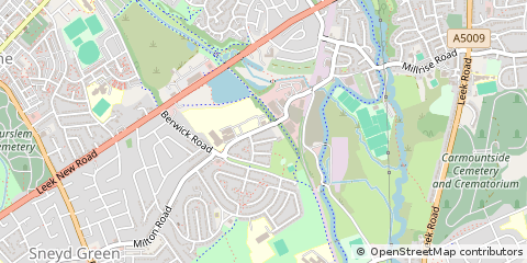 Map of Milton, Stoke-on-Trent