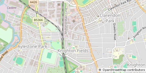 Map of Leicester, Leicestershire