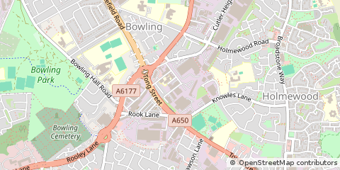 Map of Bradford, West Yorkshire