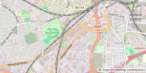 Map of Leeds, West Yorkshire
