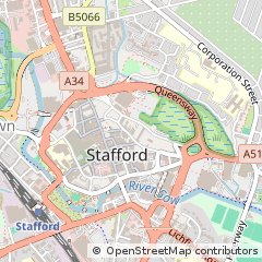 Map of Stafford, Staffordshire