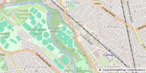 Map of Blackweir, Cardiff