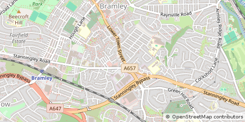 Map of Bramley, West Yorkshire