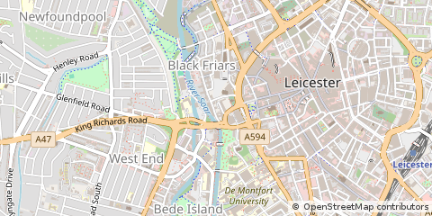 Map of Leicester