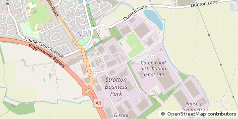 Map of Biggleswade, Bedfordshire