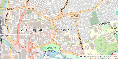 Map of Northampton, Northamptonshire