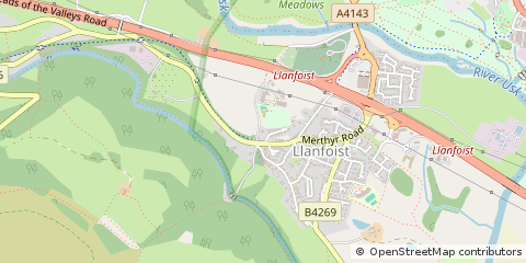 Map of Abergavenny