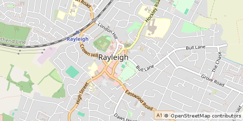 Map of Rayleigh, Essex