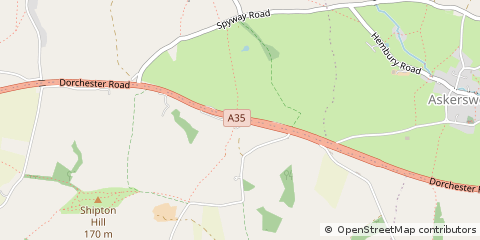 Map of Bridport, Dorset