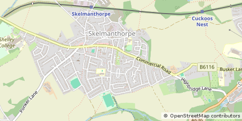 Map of Huddersfield, West Yorkshire