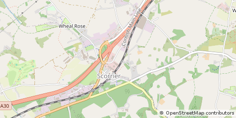 Map of Redruth, Cornwall