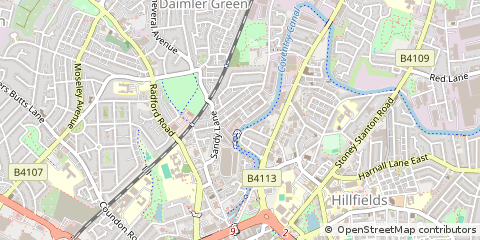 Map of Coventry, West Midlands