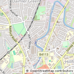 Map of Coventry, West Midlands