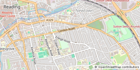 Map of Reading, Berkshire