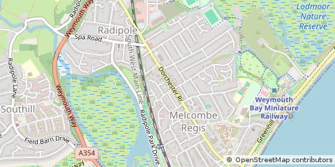 Map of Weymouth, Dorset