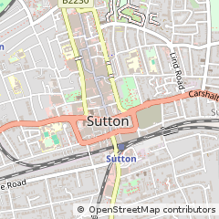 Map of Sutton, Surrey