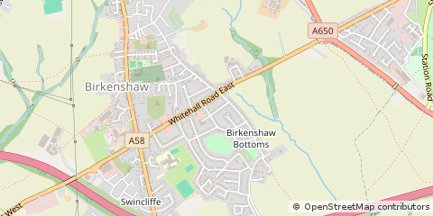 Map of Bradford, West Yorkshire