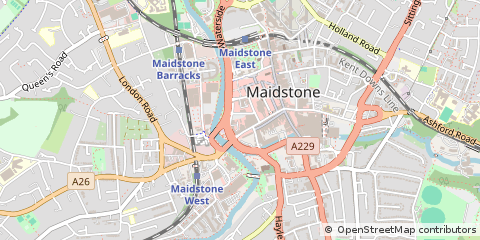 Map of Maidstone, Kent
