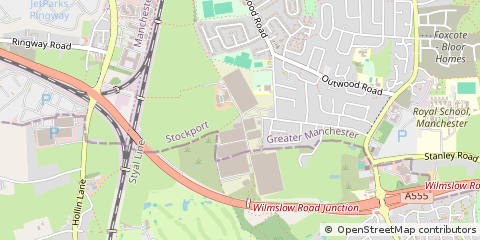 Map of Cheadle, Cheshire