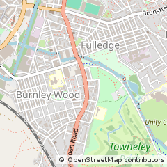 Map of Burnley, Lancashire