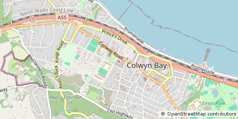 Map of Colwyn BAY, Conwy