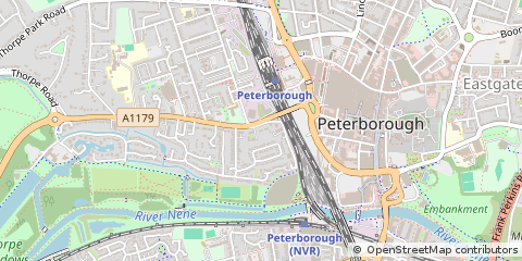 Map of Peterborough, Cambridgeshire